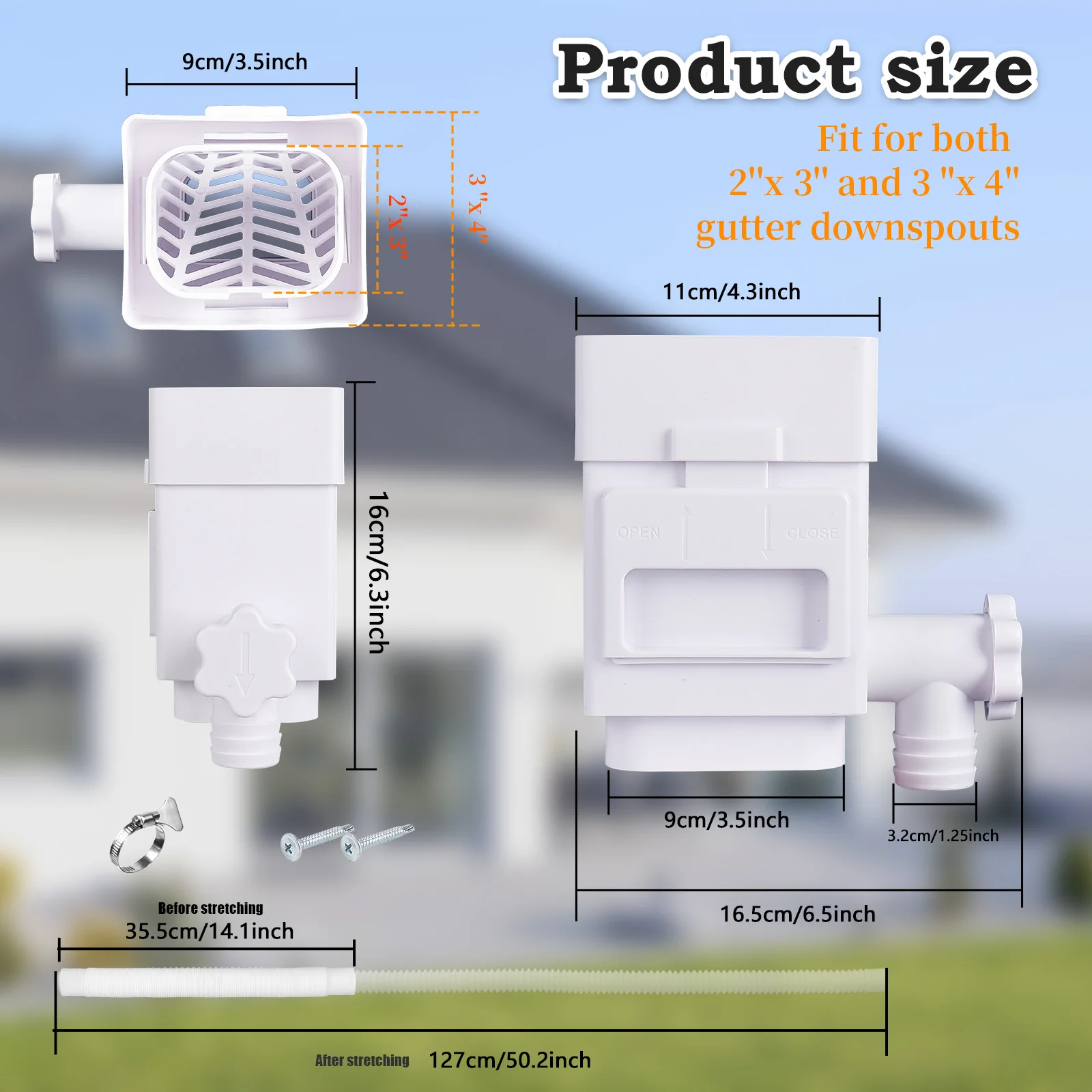 Removable Filter Drain Diverter - Adjustable Water Flow Direction for Easy Cleaning of Debris, Suitable for Drainage Systems.