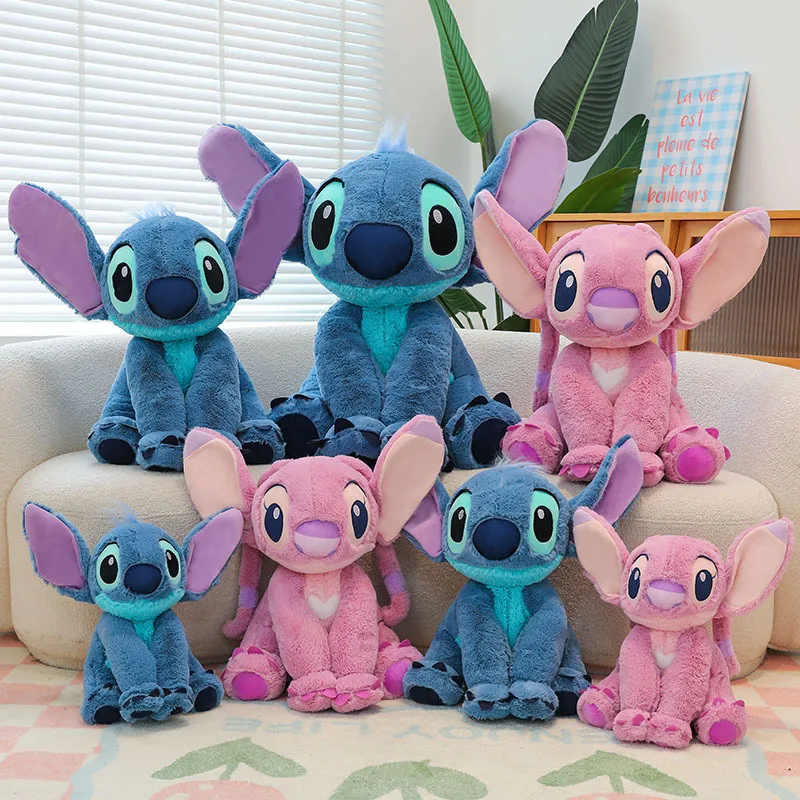 

Disney Stitch Plush Toy Pillow Doll Large Size Stuffed Animal Soft Toy Angel Doll Birthday Gift Cute Stevie Companion Sleeping