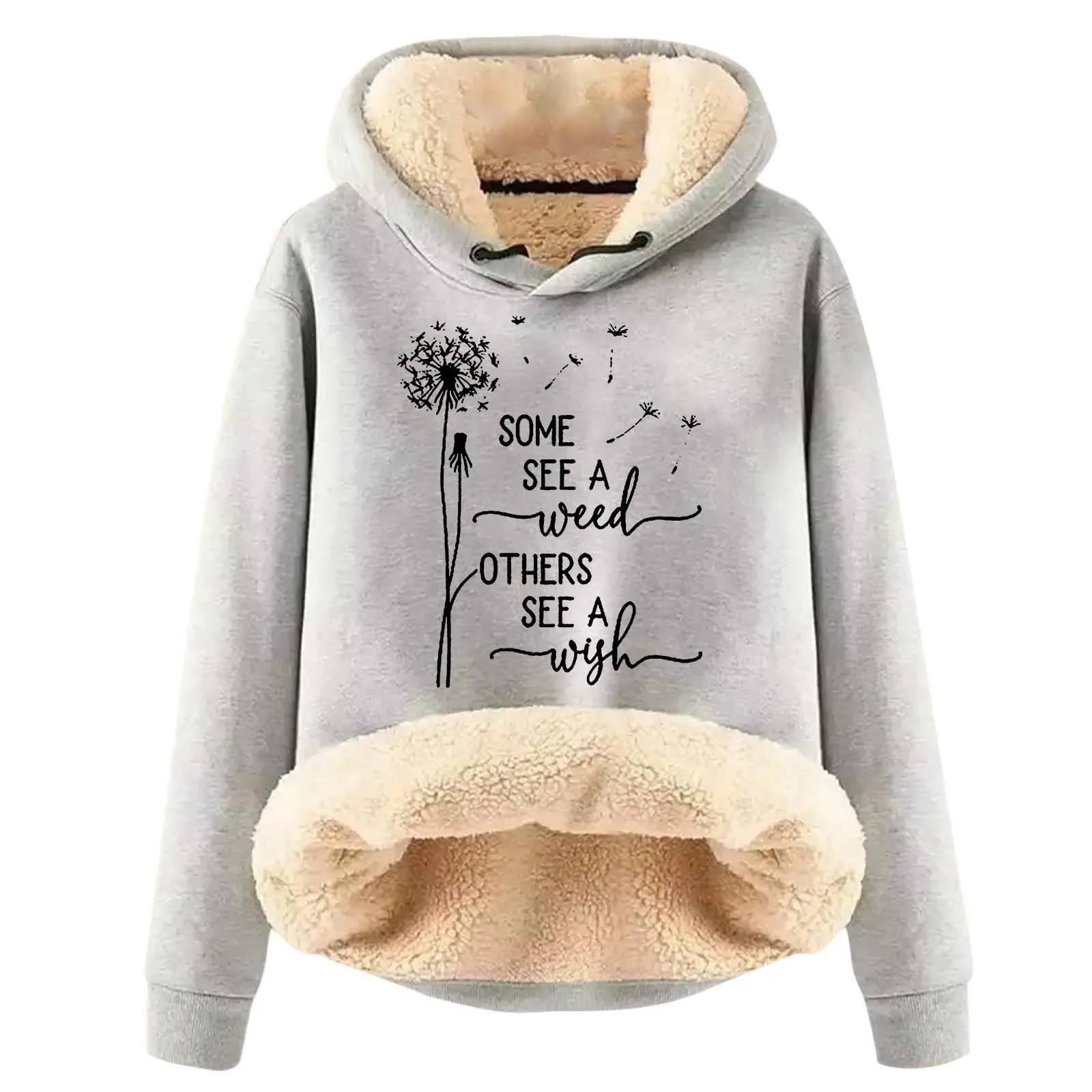 Autumn And Winter Thickened Velvet Warm Solid Color Sweatshirts Women's Loose Hooded Sweatshirt Fashion Brand Cashmere Hoodies