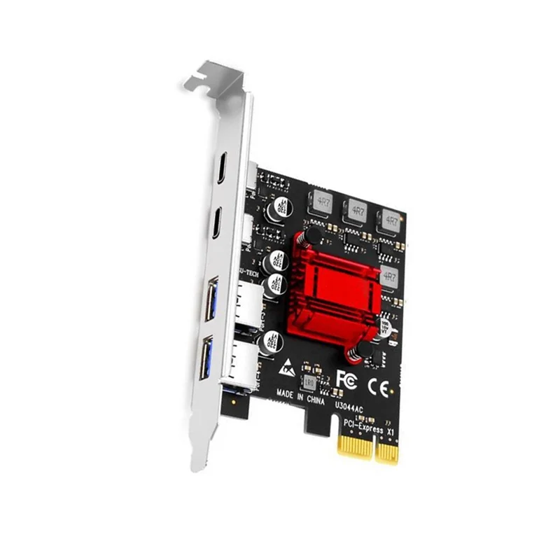 New--PCIE Expansion Card PCIE To 2 Port USB3.2 Gen1 Type-C + 2 Port USB3.2 Gen1 Type-A Expansion Card Adapter For Desktop PC