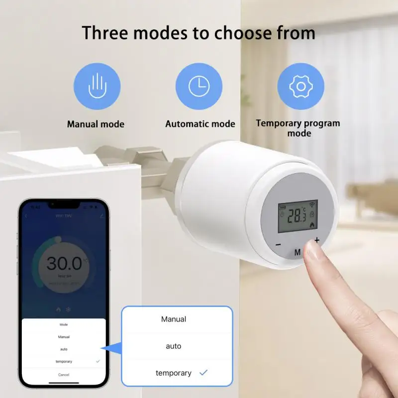 

Thermostat Efficient Save Energy And Reduce Heating Costs With Smart Thermostat Valve Tuya High-tech Smart User-friendly