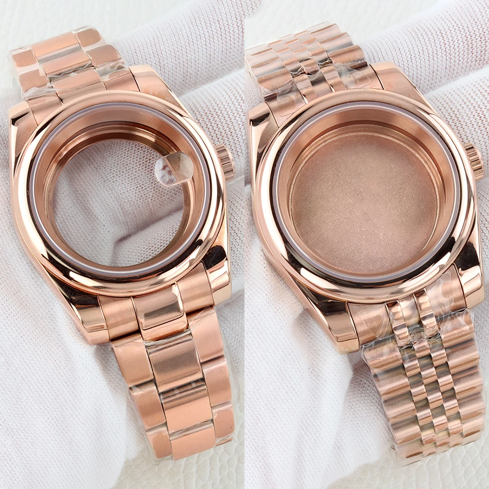 

Rose Gold Pvd 36mm/39mm NH35 Watch Case For NH35 NH36 Movement DATEJUST Sapphire Solid Stainless Steel oyster/Jubilee Bracelet