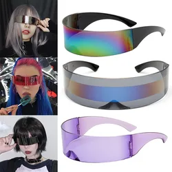 Y2K Future Warrior Rimless Sunglasses Punk Retro Sun Glasses Cycling Goggles Fashion Men Women Hip Hop Party Eyewear 2023 New