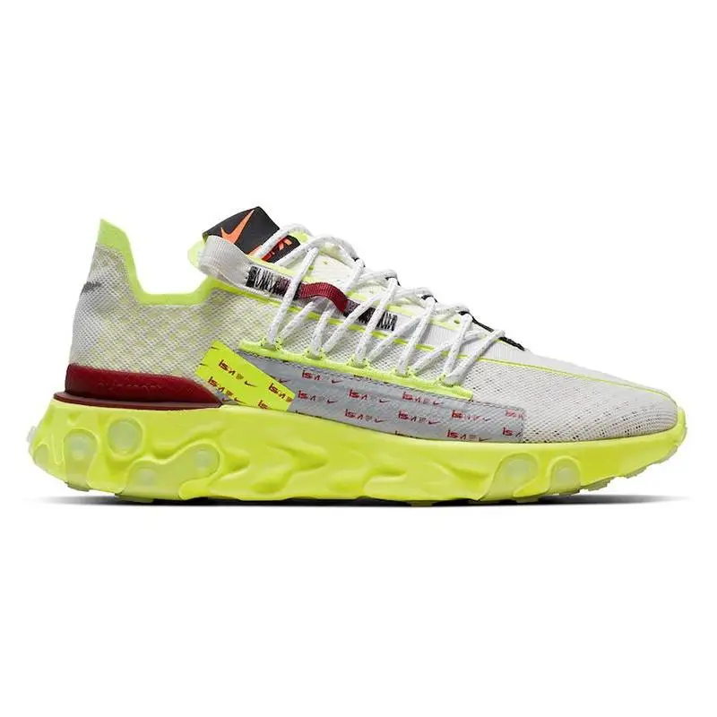 Nike React Runner ISPA Platinum Tint Volt Glow Team Red Sneakers shoes CT2692-002 With Original Box