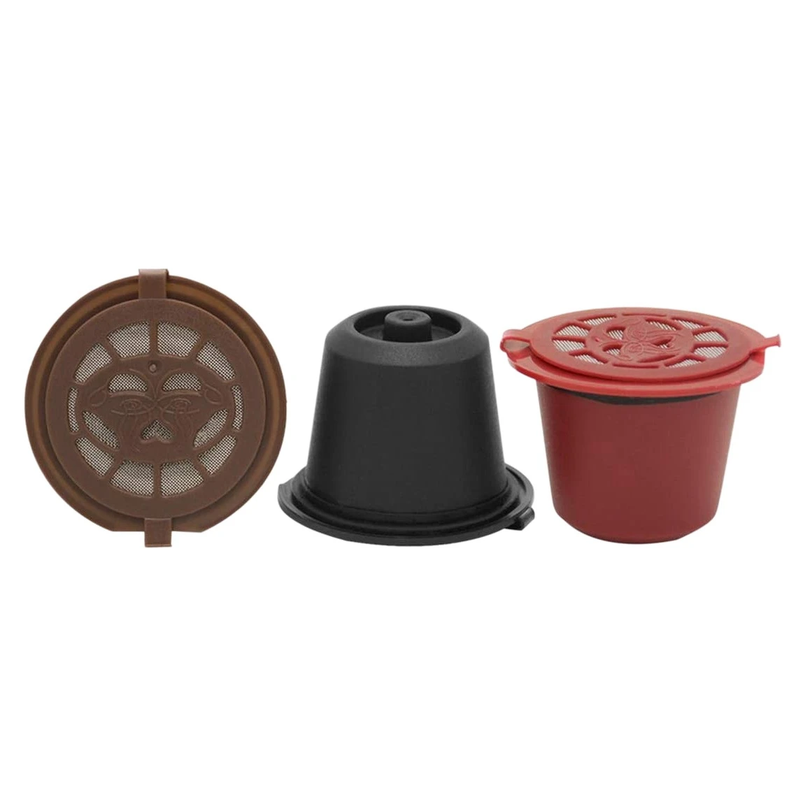 A92G NEW-3 Pcs Refillable Reusable Espresso Capsule for Coffee Machine Reusable Capsule Refill Empty Capsule