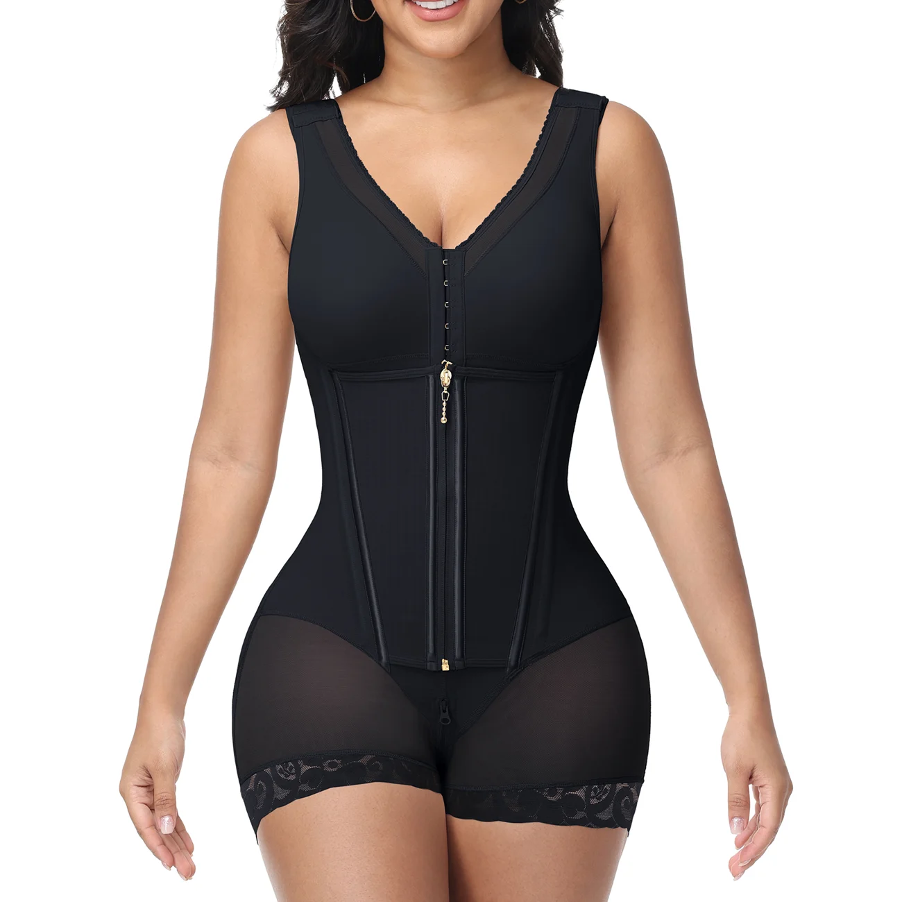 Slimming Abdominal Control Fajas Colombianas Seamless Butt Lifter Flat Corsets High Compression Full Body Shapewear with Bra
