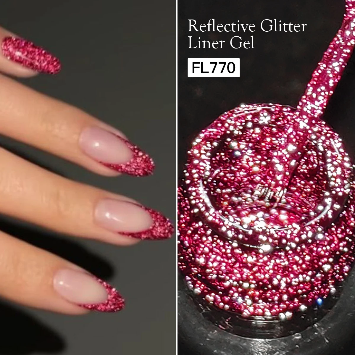 VIER LILY 5ml Reflecterende Glitter Liner Nagelgel Polish Goud Zilver Rood Fonkelende Nagelbenodigdheden UV/LED Vernis schildergel