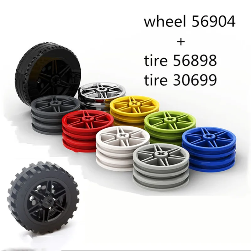 1 Pcs Buildings Blocks 56904 Wheel 30mm D. x 14mm for Tire 43.2 x 14 For Tire 56898 30699 Bulk GBC Toy For High-Tech MOC Set