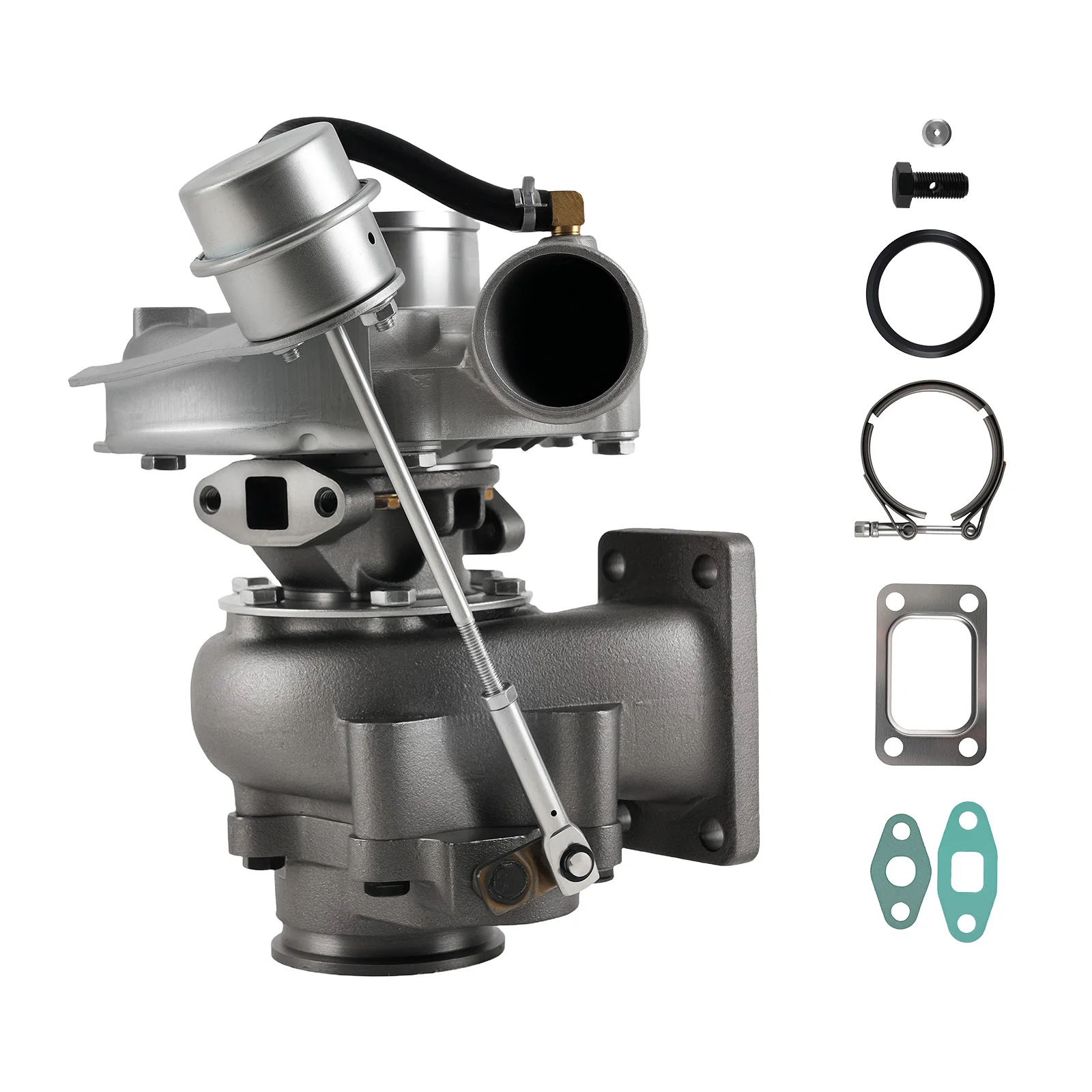 Turbocompressore billet Turbo.63 A/r Wastegate interno universale T3 T04e Vband