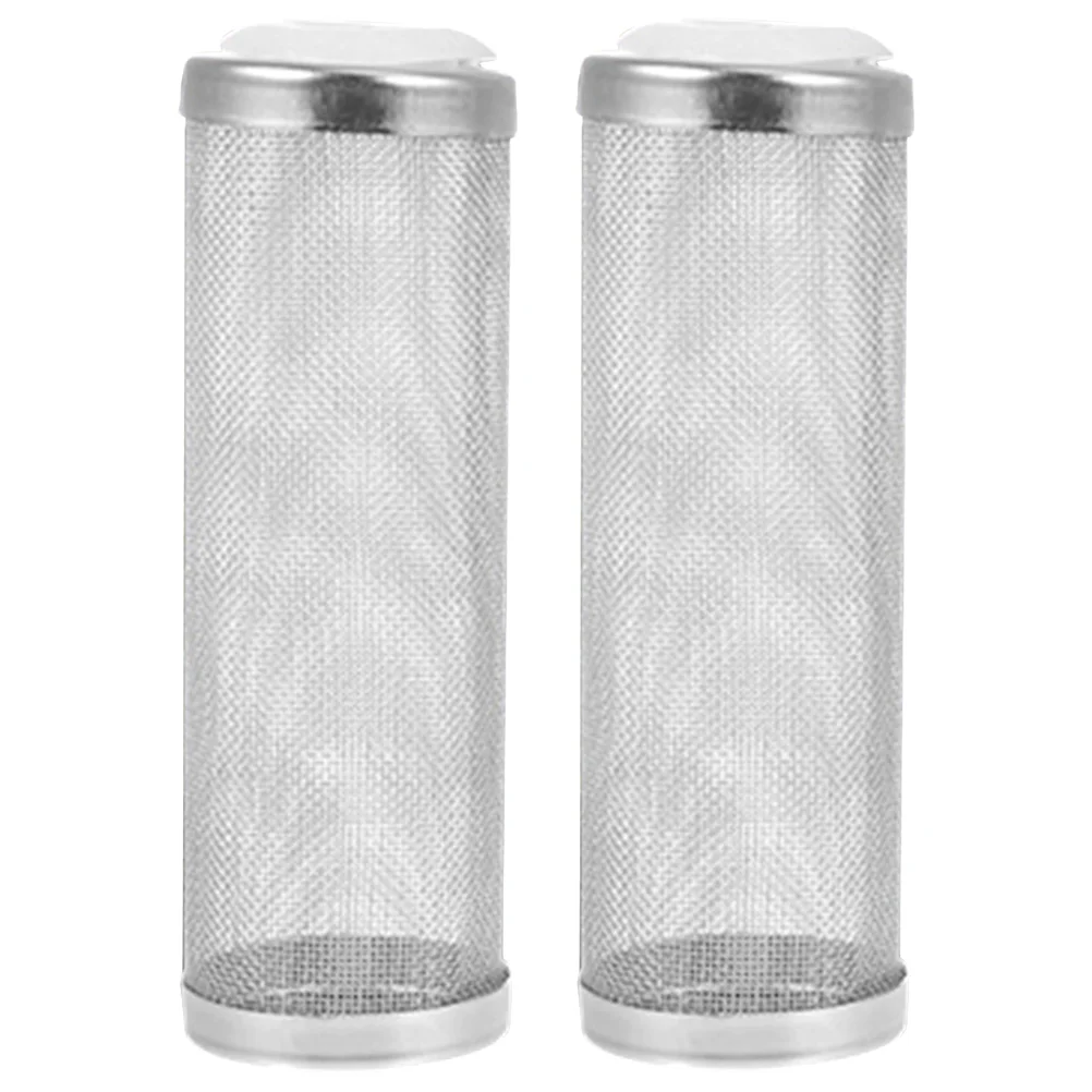 

2 Pcs Filter Water Outlet Protective Cover Mesh Tube for Tank Shrimp Safe Intake Net Metal Basket Guard Aquarium Accessories