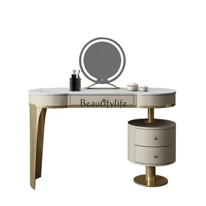 

LLight luxury rock slab dresser high atmosphere modern simple integrated makeup table