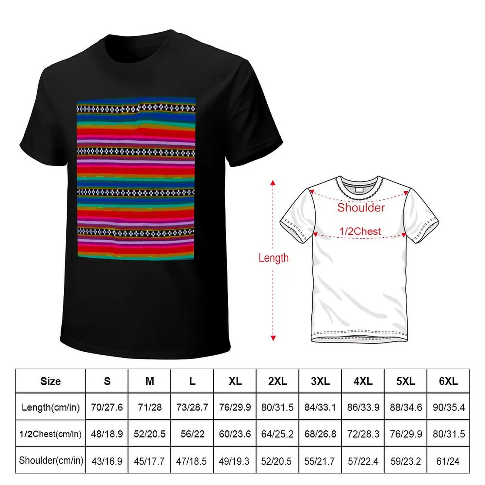 Orange and blue serape blanket colorful embroidery dopamine decor T-Shirt Cool Dry Performance T-Shirt
