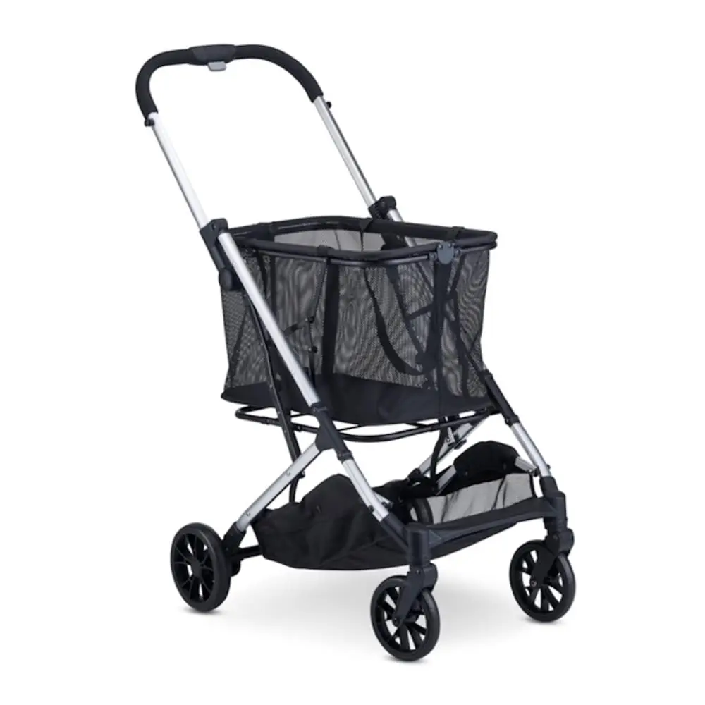 Carrito de compras con capacidad de peso Total de 70 libras, elegante Tote extraíble, neumáticos giratorios para una fácil dirección, One-Han