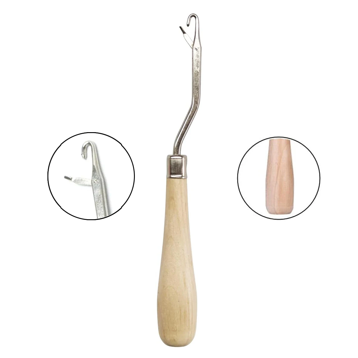 

1Pc Strong Wooden Color Latch Hook Crochet Needle Dreadlocks Knitt Hair Crochet Needle Hook Hair Weaving Dreadlocks Accessories