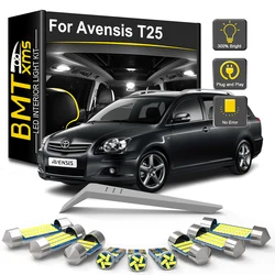 BMTxms 15Pcs Canbus LED Interior Light Bulb Kit For Toyota Avensis T25 2003 2004 2005 2006 2007 2008 Car Reading Dome Trunk Lamp