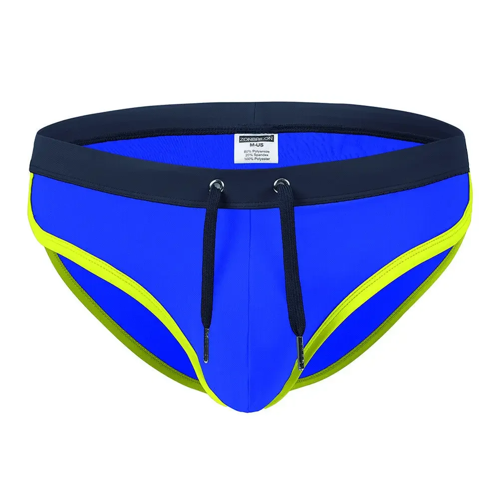 Jinshi Men's Breathable Quick Dry Sexy Swimming Briefs Drawstring Beach Bikini Summer Men Beach Briefs