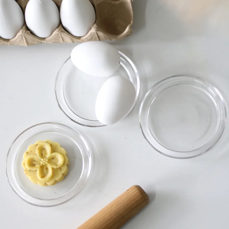 

Круглая прозрачная стеклянная тарелка 0 см для масла, уксуса, десертов, лунных пряников, в скандинавском стиле, однотонная, ручной работы, стеклянная посуда