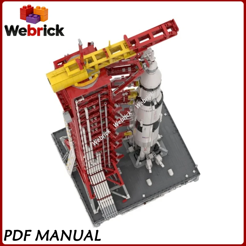 

1:110 Scale Saturn V Mobile Launcher LUT MOC Bricks Rocket Launch Tower Model Display Gift
