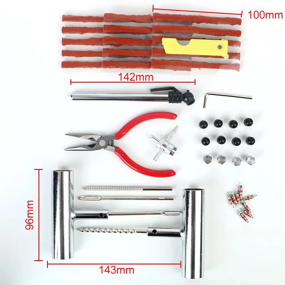 Tyre Repair Kit 45PCS Motorcycle Car Accessories Studding Tool Set Puncture Pug Set Car Tire Repair Tool  Auto Bike Tire Repair