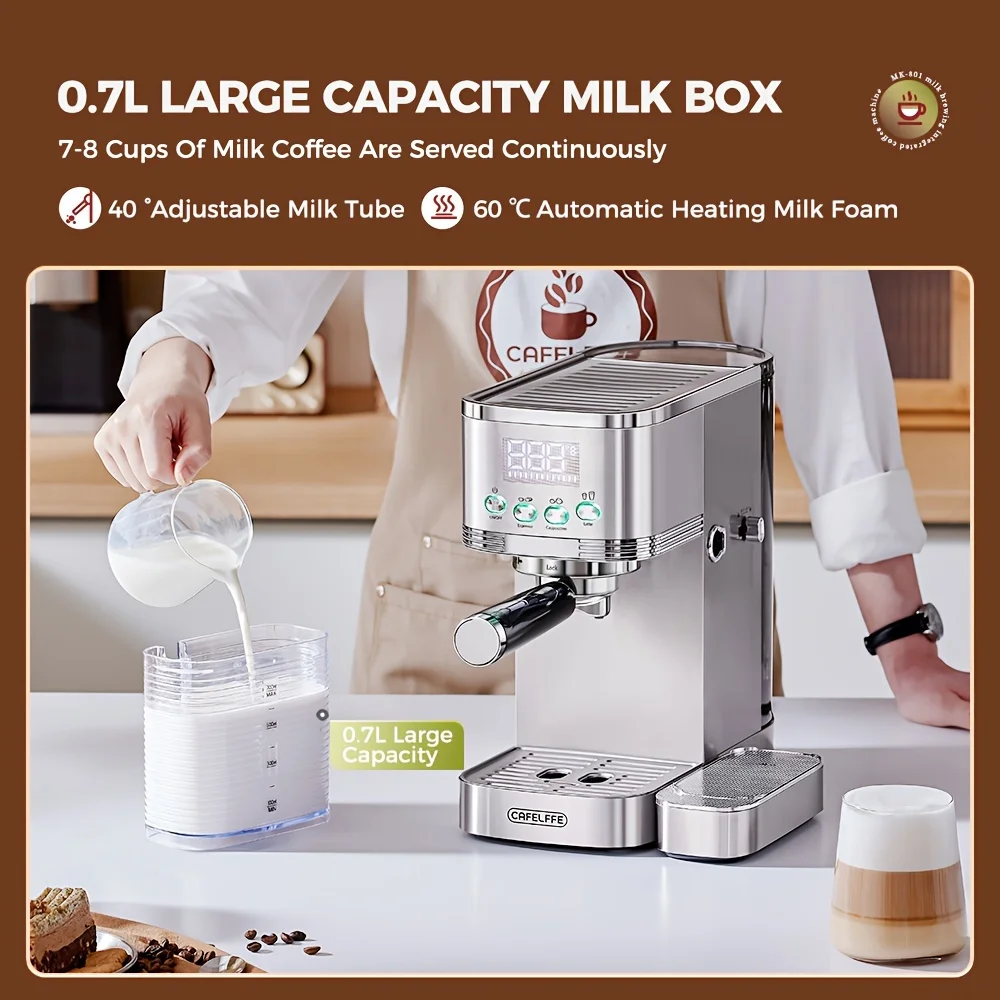 hibrew home coffee machineItalian Espresso Self-Cleaning Function For Home Office Use machine coffee돌체라떼