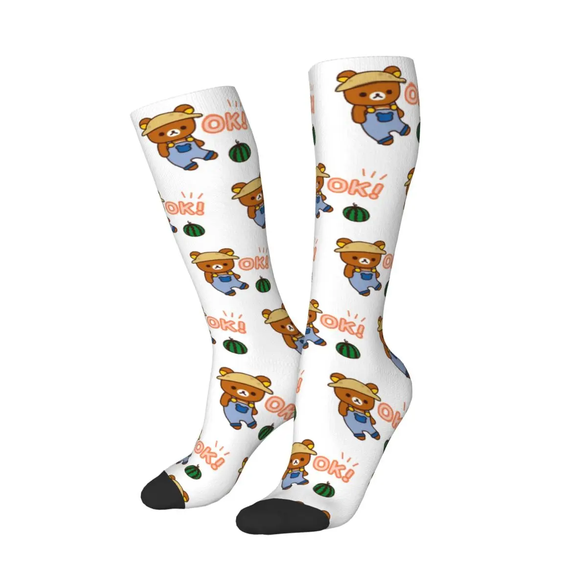 Rilakkuma Sakura Socks Harajuku High Quality Stockings All Season Long Socks Accessories for Unisex Birthday Present