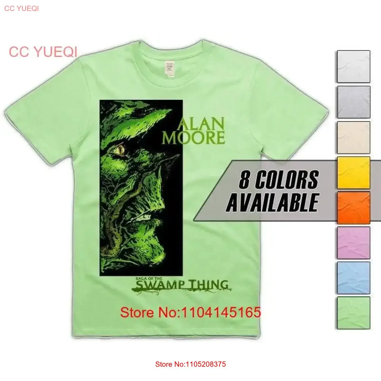 تي شيرت رجالي The Swamp Thing V1 بجميع المقاسات S 5XL 8 ألوان متوفرة عتيقة ملابس أوم مغسولة غير رسمية قليلاً