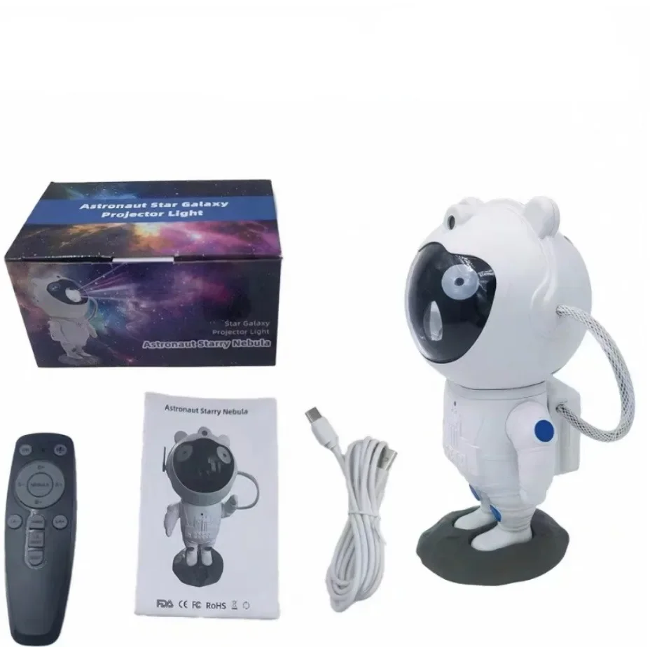 2024 Starry Sky Blue Light Bluetooth Night Light Small Astronaut Desk Ornament Spaceman Decorative Lamp for Bedroom
