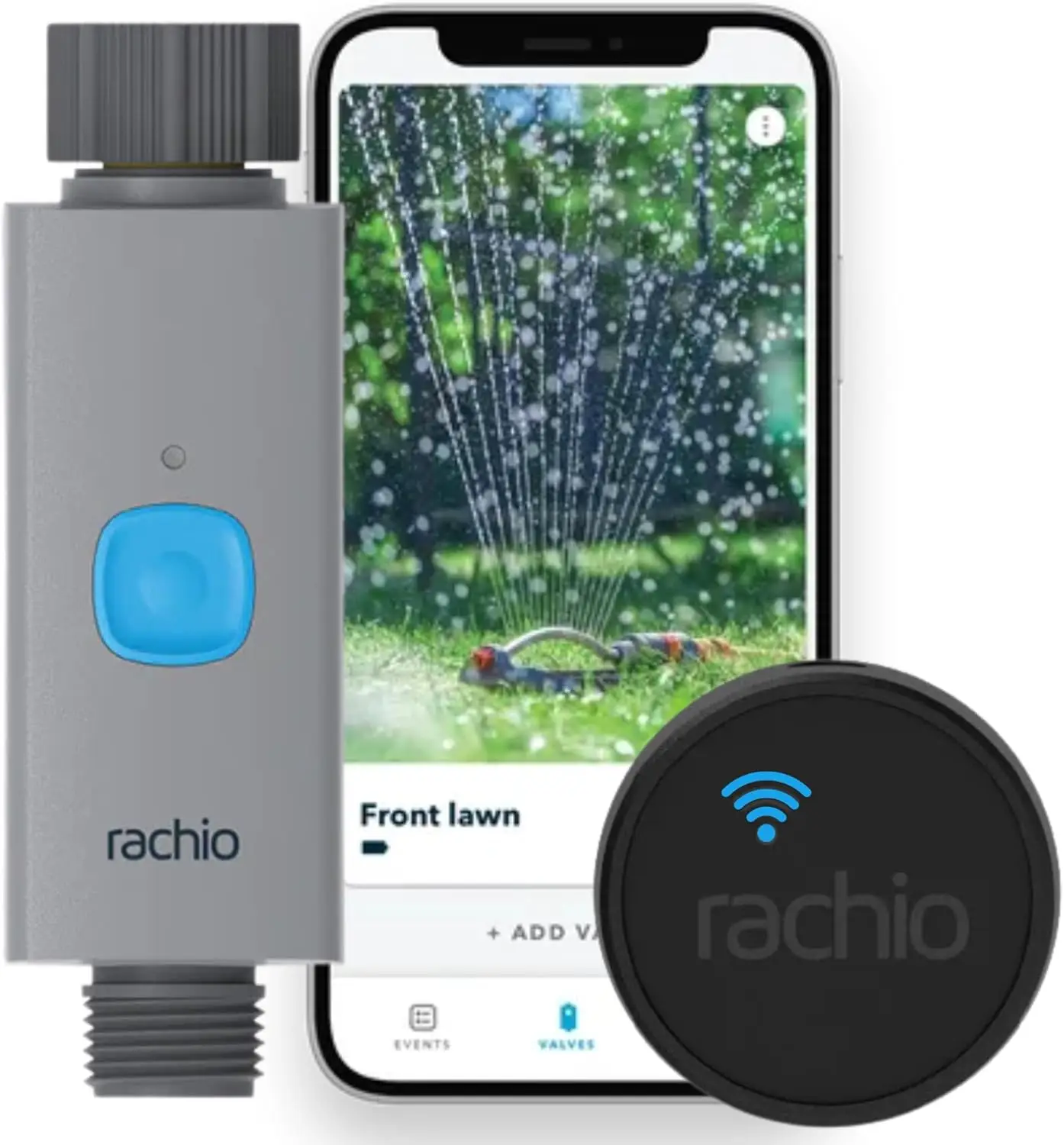 

Smart Hose Timer (1 Valve + 1 WiFi Hub) – App-Controlled Outdoor Faucet Timer, Quick Install & Scheduling, Expandable System