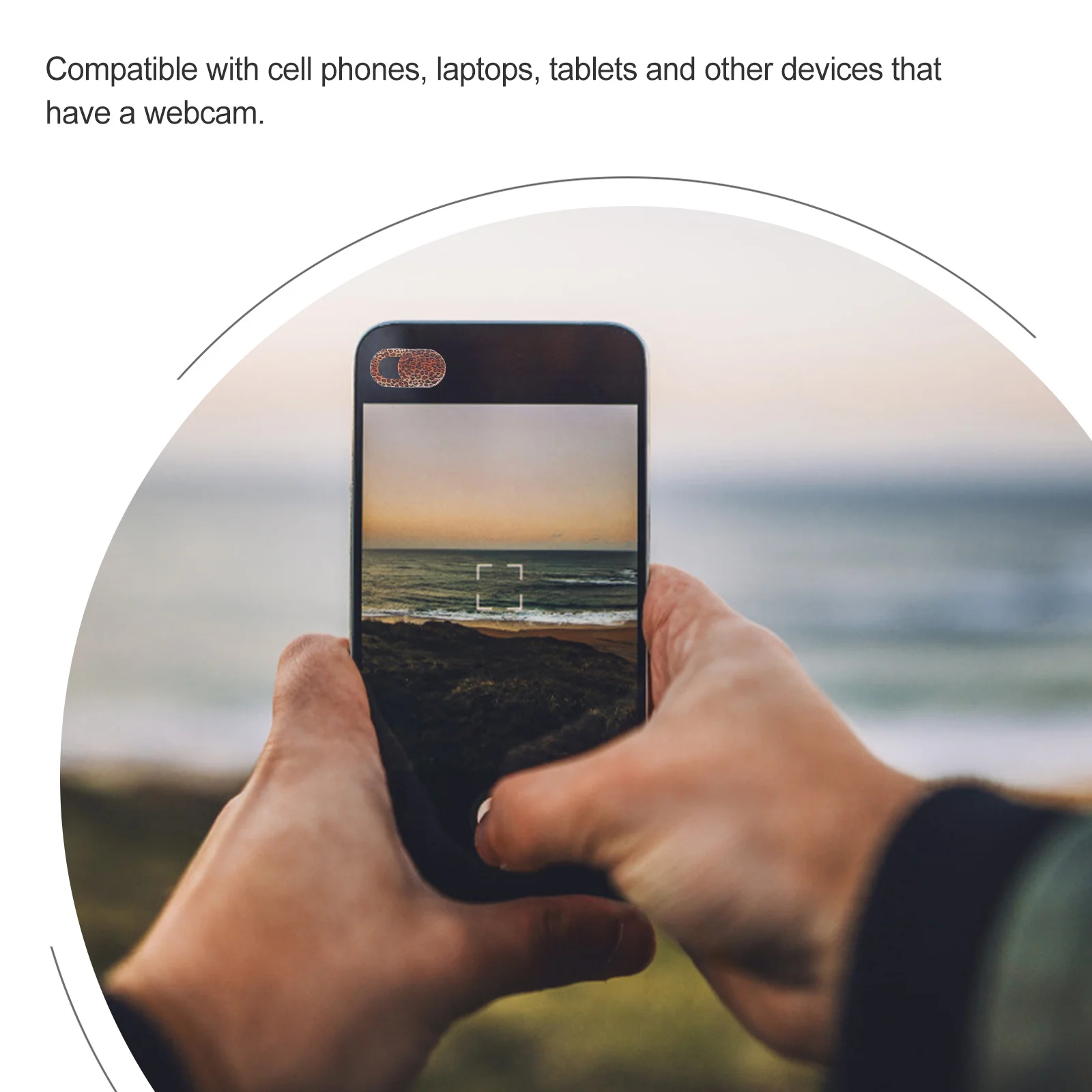 

6Pcs Webcam Privacy Covers Leopard Printing Anti-Peeping Camera Protection for Cellphone Laptop Tablet Network Security