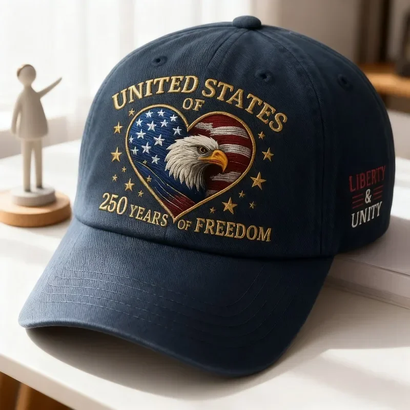 Customization 250th Anniversary Of The United States (1776-2026) Limited Edition Commemorative Baseball Cap - Bald Eagle, 50 Sta