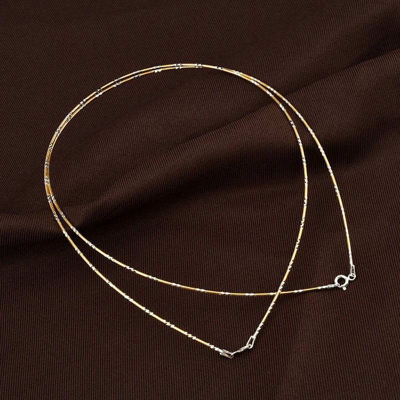 MIQIAO Torques 925 Sterling Silver Necklace Chain Color Separation Necklaces Woman Trend 2024 Jewelry Female Choker High Quality