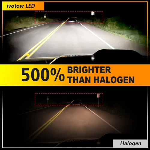 Imagen 2 del producto IVOTOW 2023 bombilla de faro LED H7 mejorada 20000LM 500% más brillante 1:1 tamaño Mini ventilador Plug and Play 6500K reemplazo halógeno blanco