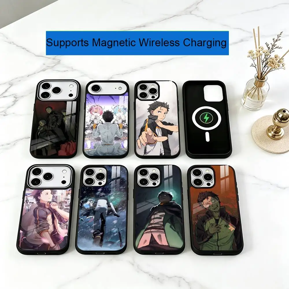 Re0 N-Natsuki S-Subaru Phone Case For iPhone17,16,15,14,13,12,11 Plus,Pro Allows magnetic wireless charging