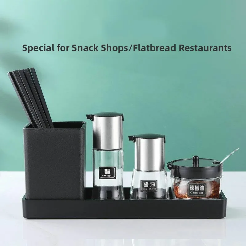 Commercial Restaurant High Aesthetic Value Dining Chopsticks Box Restaurant Use Chopsticks Cage Seasoning Jar Set Storage
