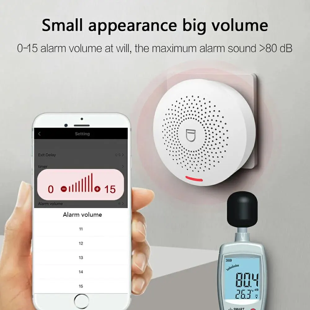 Tuya-Wireless Home Alarm System, alarme de segurança contra roubo, Smart Life App Controle, Wi-Fi, 433MHz