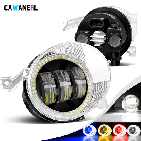 2 X LED Angel Eye Fog Light DRL 9006 HB4 Car Fog Daytime Running Lamp For Volkswagen VW Polo Passat CC Tiguan Touran EOS Caddy