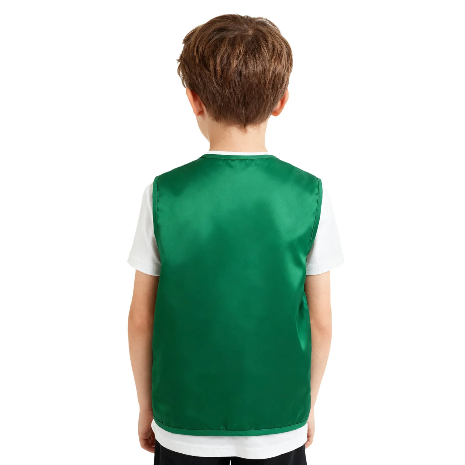 Boys Girl Christmas Vest Candy Cane Striped Sequin Santa Elf Cosplay Party Latin Jaze Dance Tops Holiday Festival Xmas Waistcoat