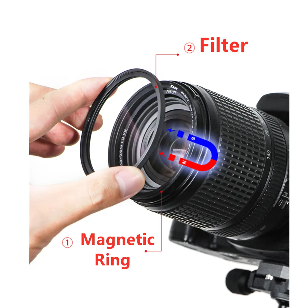

Black Mist 1/4 Lens Filter + Magnetic Ring Protector Soft Focus Diffuser Diffusion for Camera Lenses Similar to BLACK Mist MAGIC