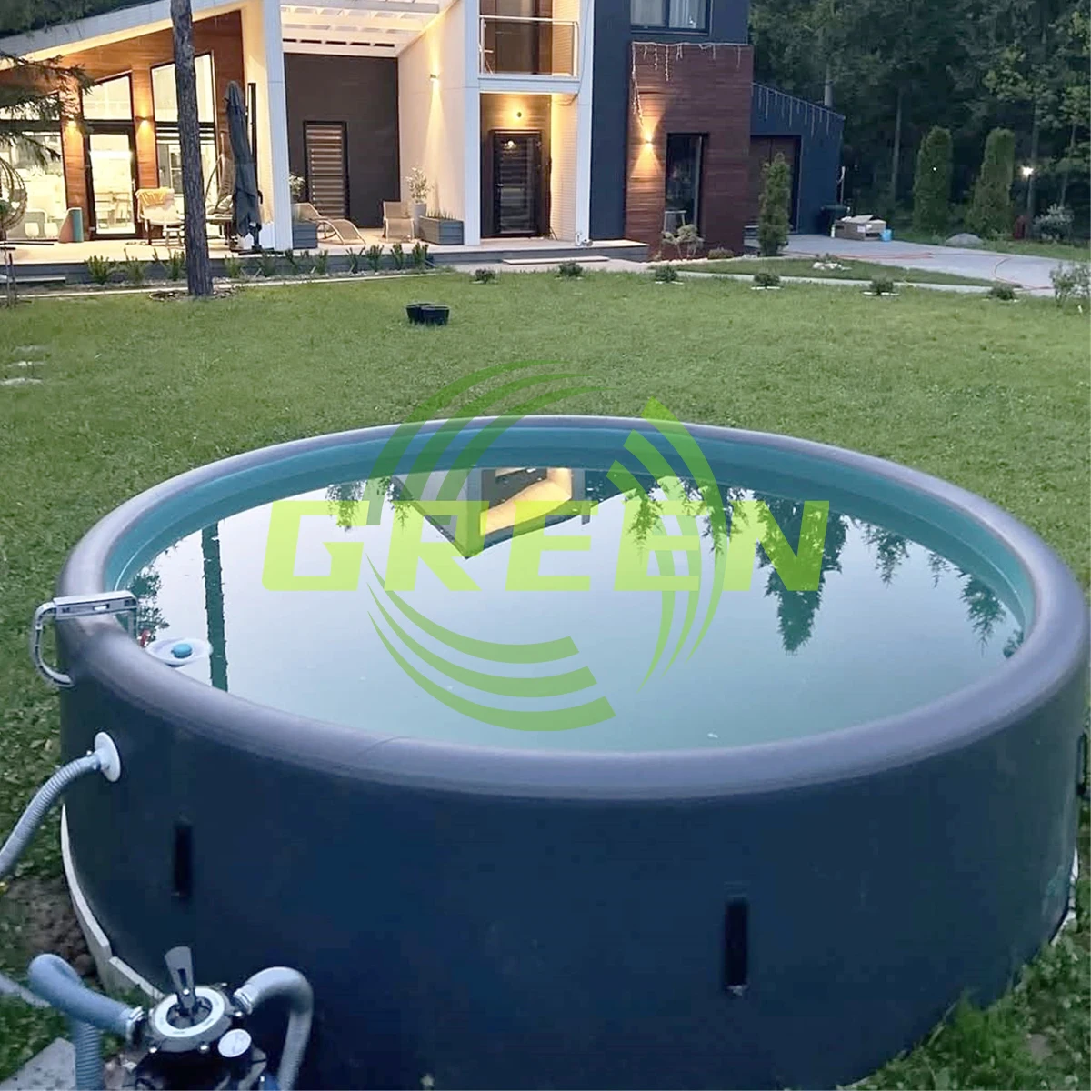 Large Swimming Pool Inflatable for Outdoor for Backyard Party Strong Outdoor Green Inflatable Spa Pool