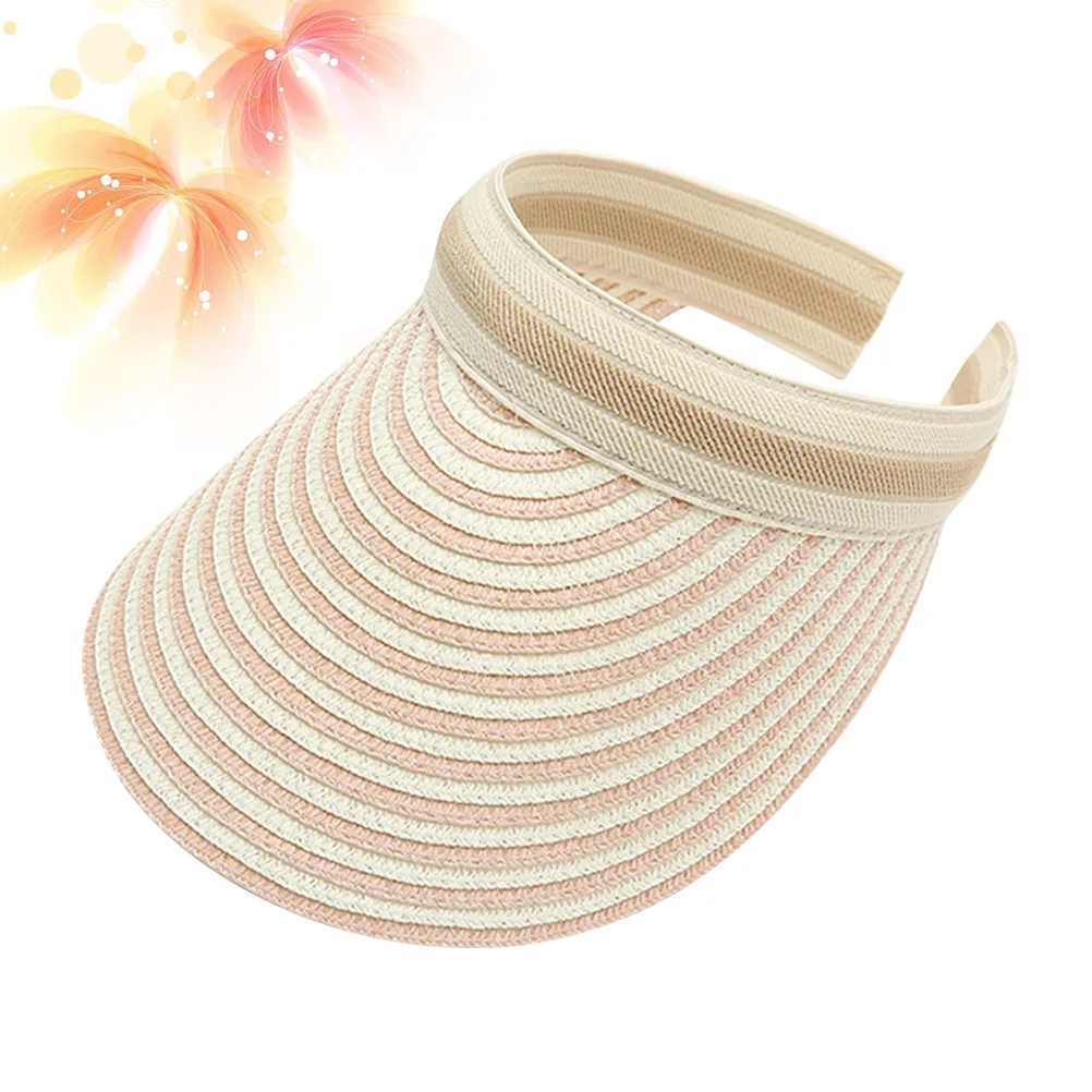 

Straw Hat Visor Wide Brim Summer Hats for Women Men Outdoor Fashion Breathable Sun Proof Hollow Design Travel Accessories Sun