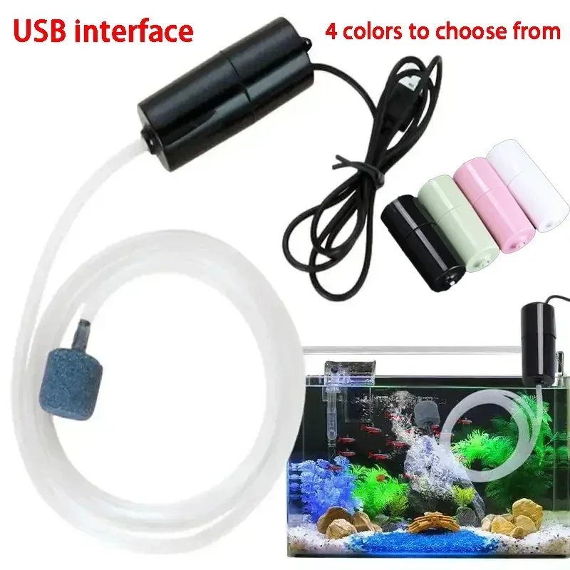 Aquarium Oxygen Air Pump Fish Tank USB Silent Air Compressor Aerator Portable Mini Small Oxygenator Aquarium Accessories 5v 1W