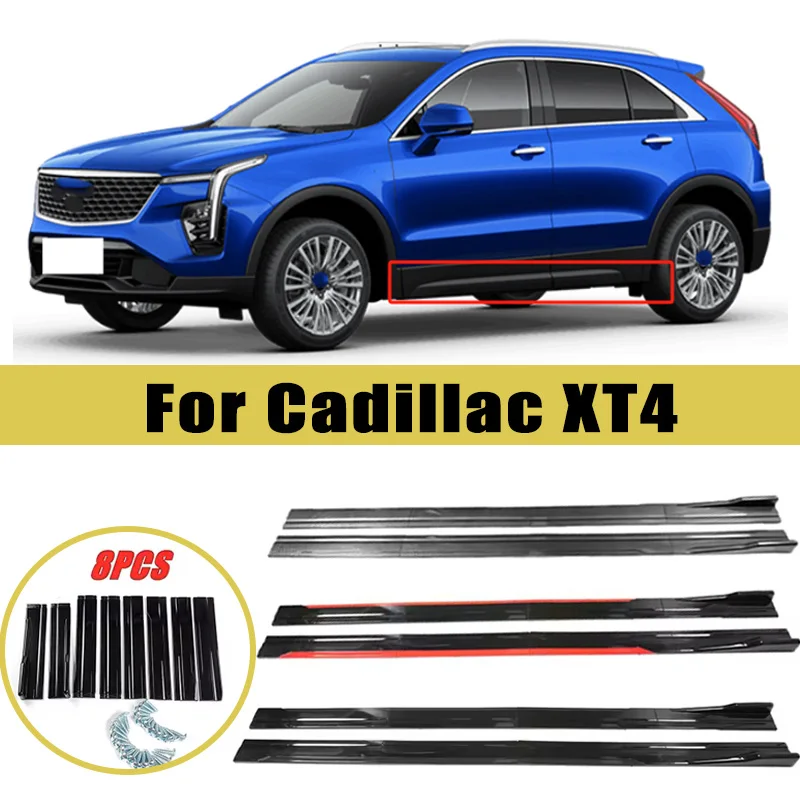 

Universal 2m/2.2m Car Side Skirt Extension SplitterBumper Racing Side Wing Bumper Lip Side Spoiler For Cadillac XT4 Accessories