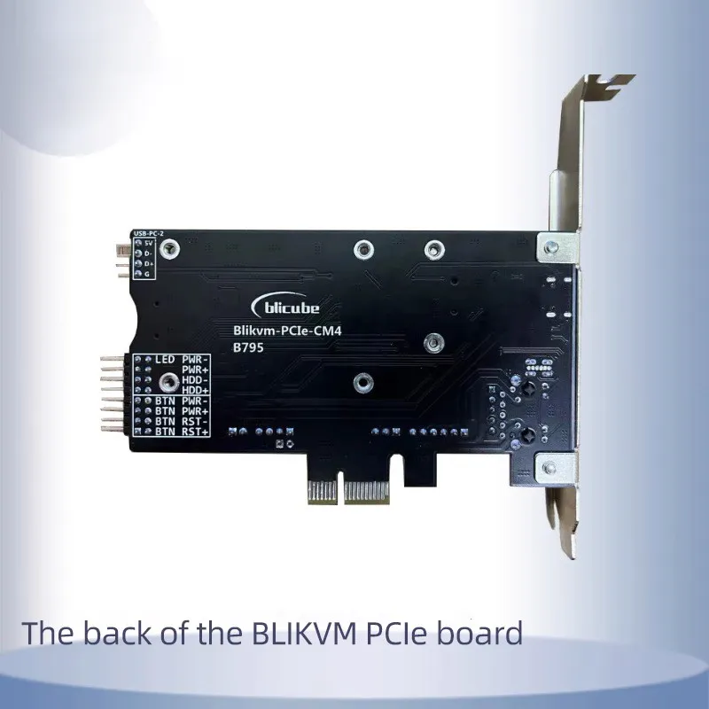 Imagem -03 - Blikvm v2 Pcie Kvm sobre ip para Raspberry pi Cm4 Controle Remoto o & m Servidor com Oled Poe Hdmi-interface Csi Compatível