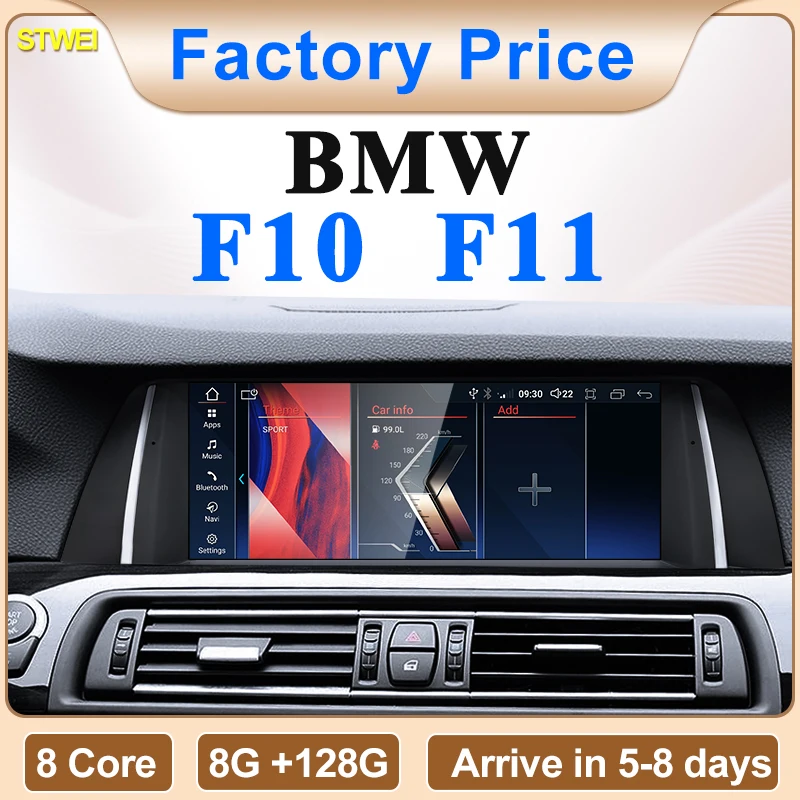 

2024 New ID6 ID7 ID8 UI 10.25inc Android System Wireless Carplay AUTO For BMW 5Series F10 F11 CIC NBT Car Video Players GPS NAVI