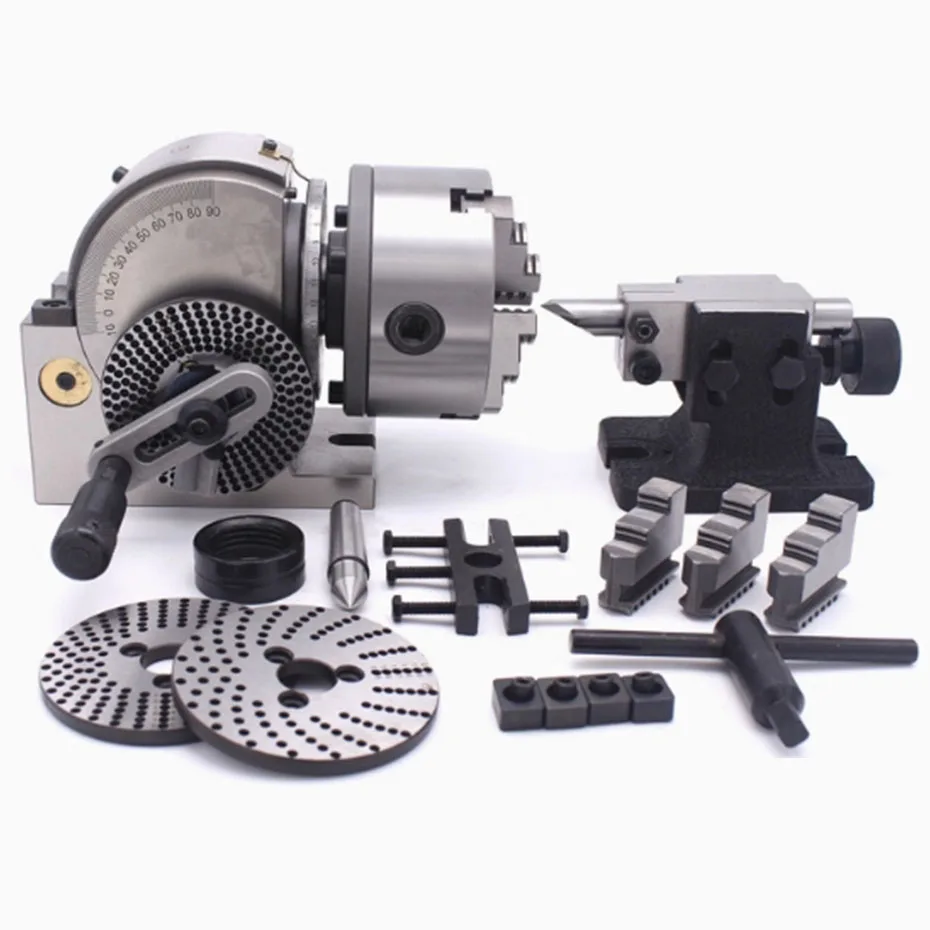 Milling machine dividing head BS-0-5 inch 6 inch 8 inch precision fast dividing head vertical and horizontal dual-use hand crank