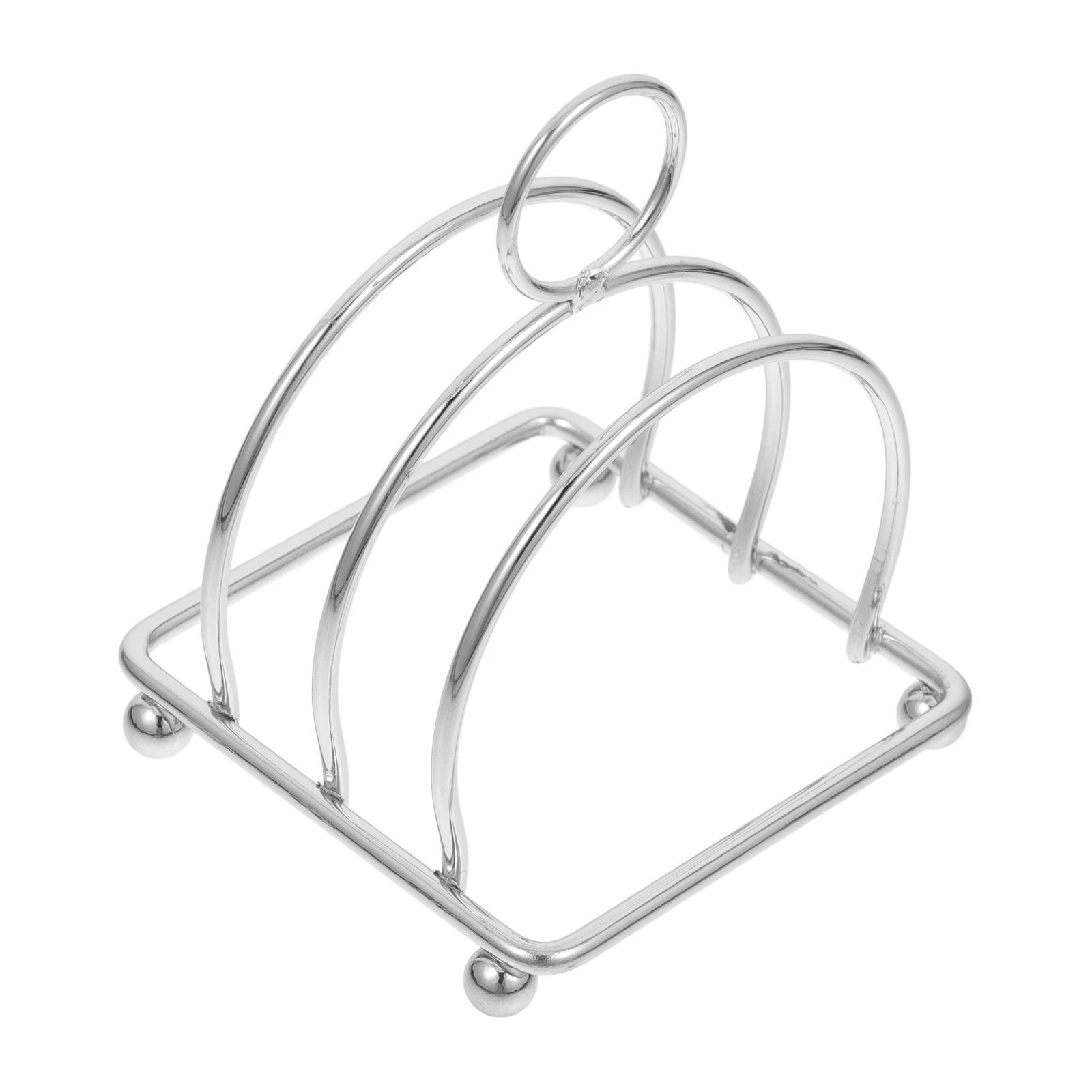 

1pc Stainless Steel Bread Rack Multifunctional Kitchen Toast Holder Bread Slices Organizer Countertop Metal Stand Reusable