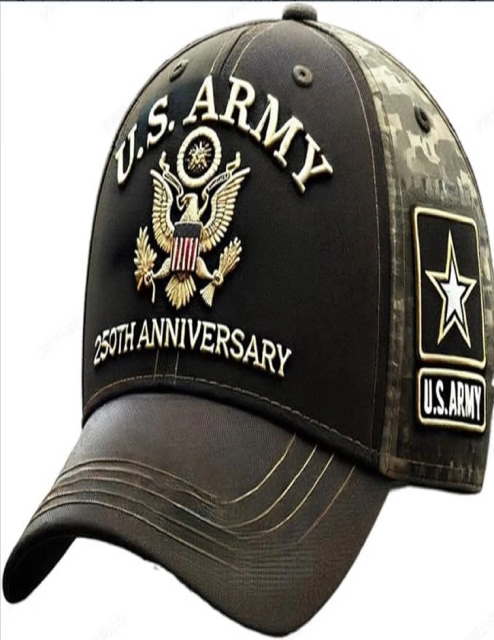 Topi Empat Musim Topi Basah Retro Kasual Trendi Pria Topi Matahari Luar Ruangan Uniseks Topi Bisbol Ulang Tahun ke-250 AS Ukuran Dapat Disesuaikan