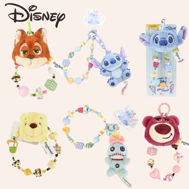 

6.5cm/2.6in Disney Stitch Judy Nick Winnie The Pooh Cotton Plush Doll Creativity Anime Peripherals Accessories Kawaii Funny Gift