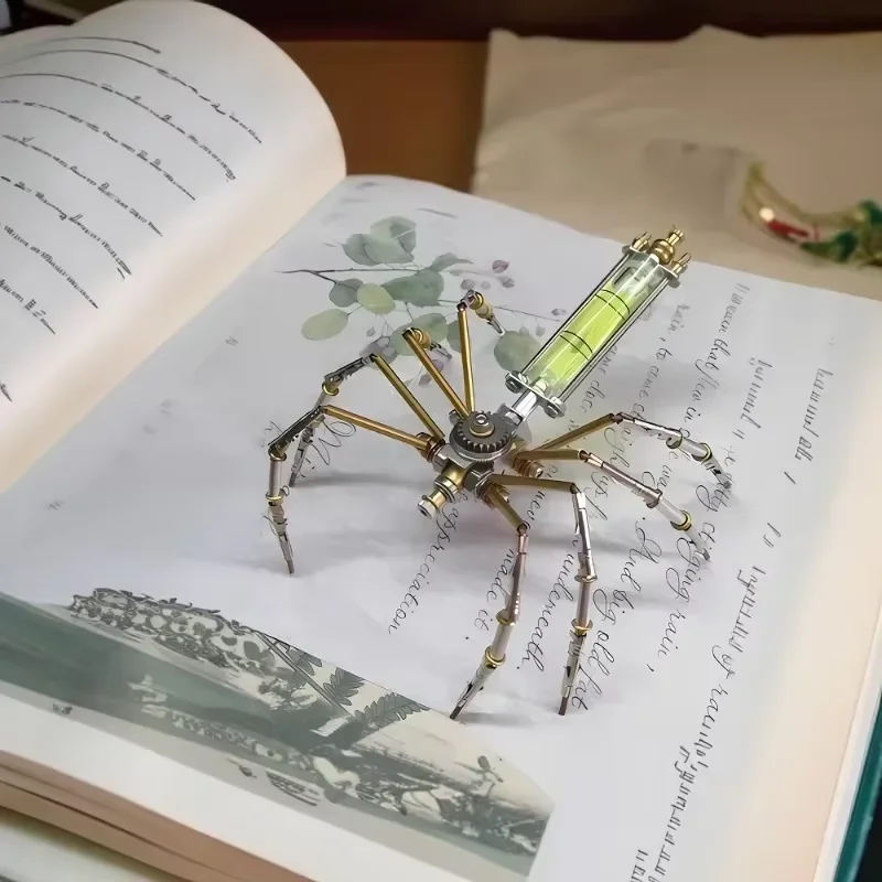 Steampunk Mechanical Spider DIY Assembly Fidget Toy, Unique Desktop Ornament, Stress Relief Handmade Decor, Creative Gift
