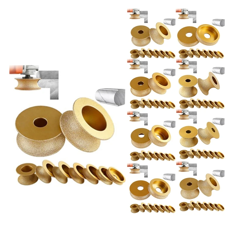 B62B 3 Inch for Edge Grinding Stone Wheel, 20mm Round Dry Vacuum Brazed Grinding Wheel for Tile, Marble, Granite, Concrete,